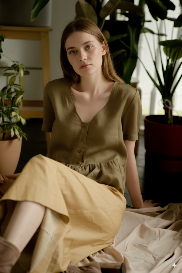 Julie Blouse (Khaki)