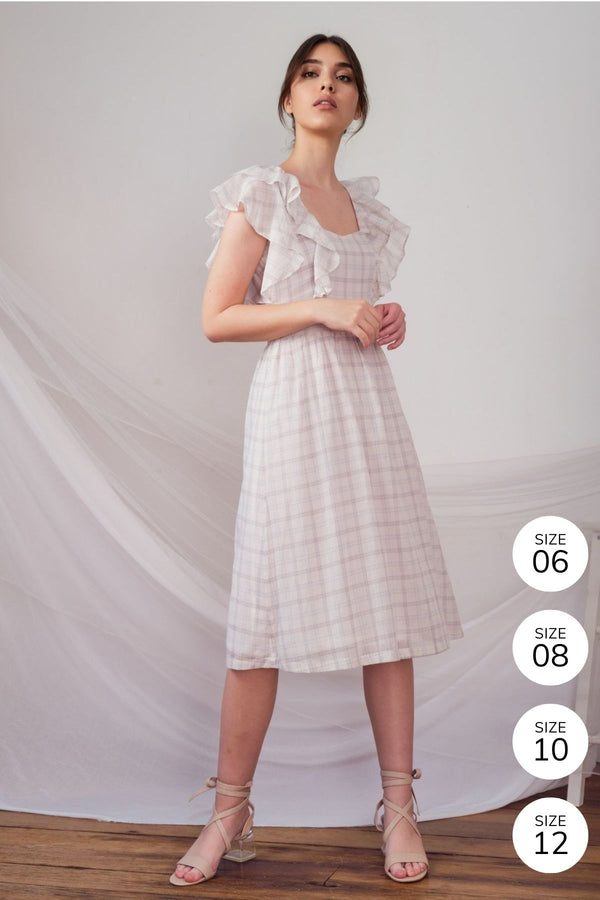 Jolene Checked Dress Blue