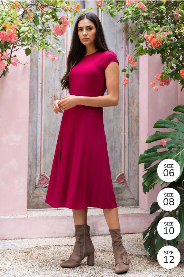 Rachel Dress (Wine)