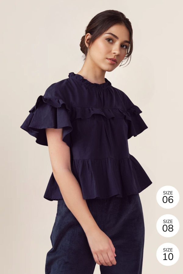 Ulla Blouse (Navy)