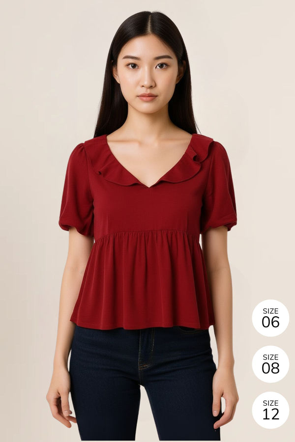 Charity Blouse (Wine)