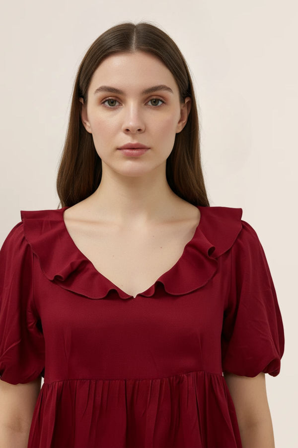 Charity Blouse (Wine)