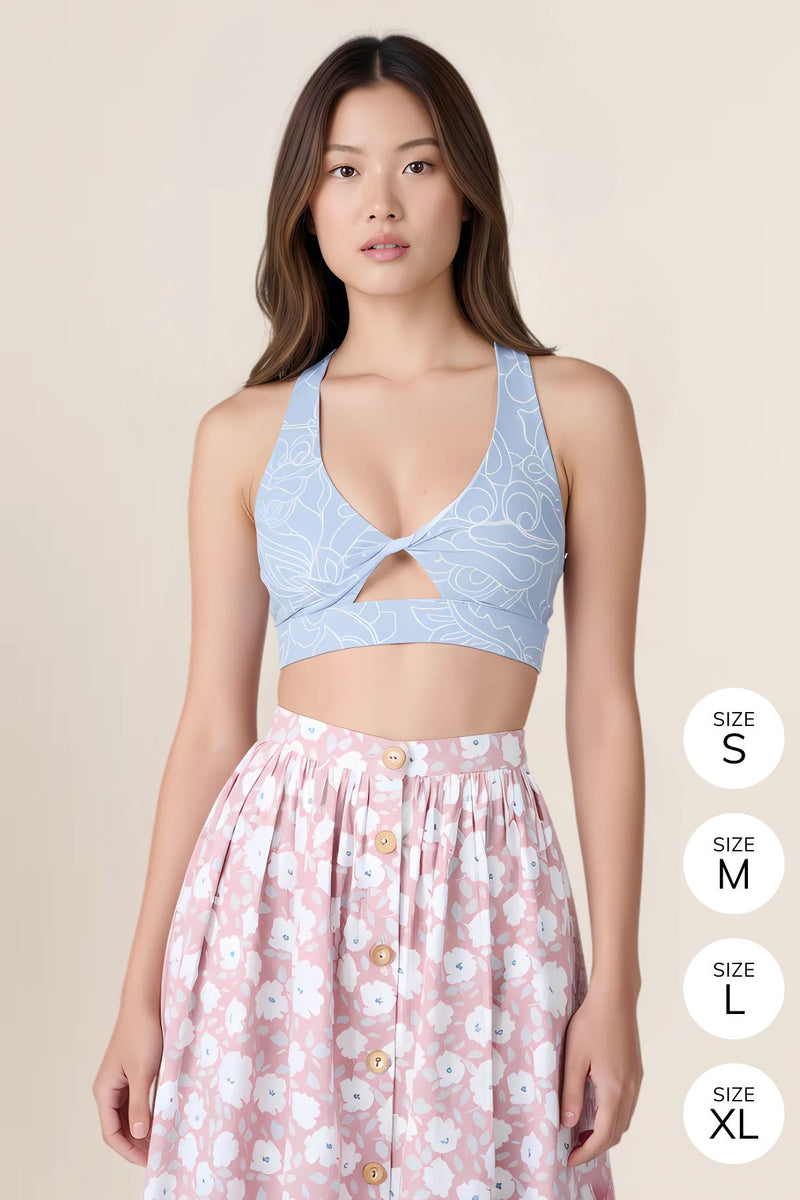 Lily Yoga Bra (Blue) 👚