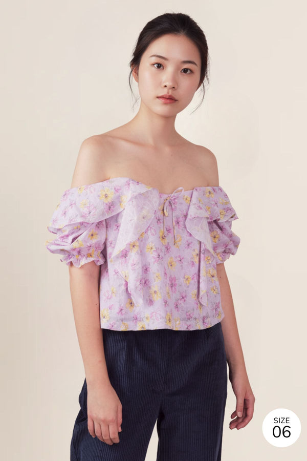 Suzy Floral Top (Purple)