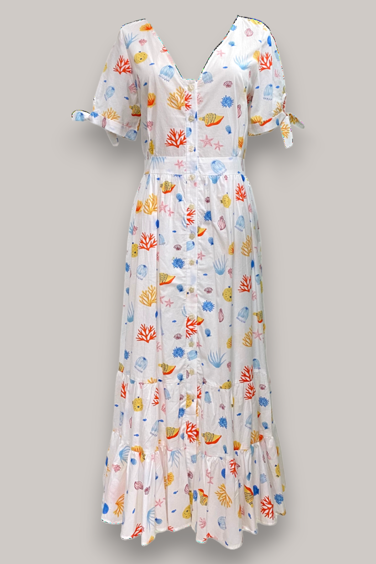 knee length dresses for ladies Front Ties Midi Dress – Shop Christine's Boutique main image 1
