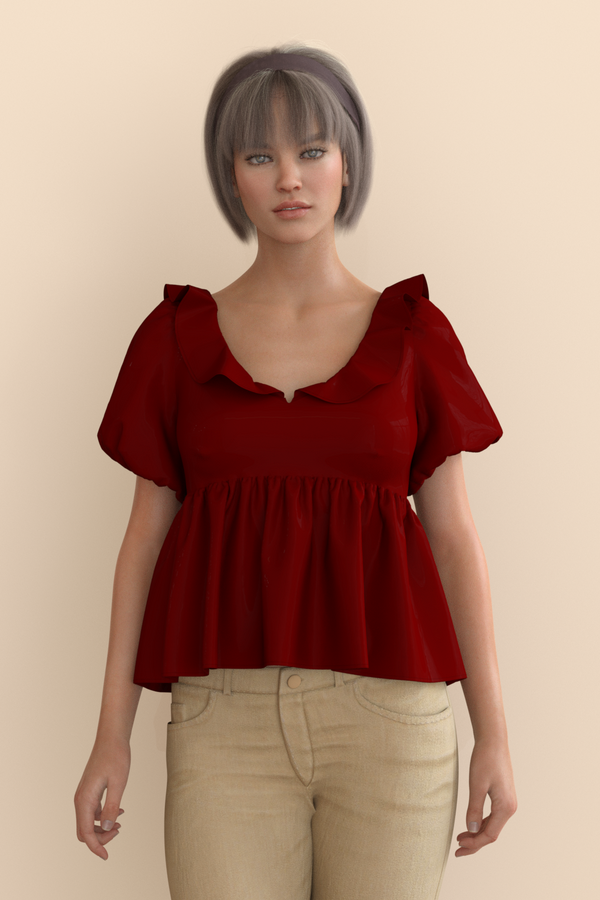 Charity Blouse (Wine)
